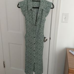 COPY - Sage green floral midi dress